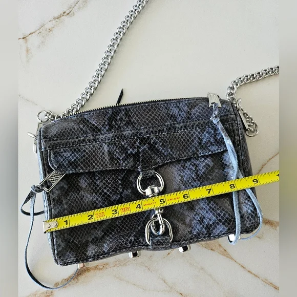 Rebecca Minkoff Sunday Blue Snake Mini Bag Leather - Picture 11 of 16